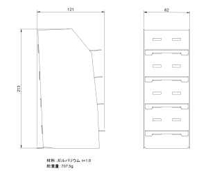 情報カードタワーの図面。